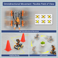 Brazo de robot Hiwonder MasterPi AI Vision con ruedas Mecanum, soporte para coche, evitación de obstáculos, clasificación, OpenCV para Raspberry Pi 5