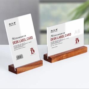 Fabbrica personalizzata con <span class=keywords><strong>base</strong></span> in legno acrilico segno titolare tenda da tavolo - Product Image 6