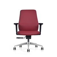 Fauteuil de bureau ergonomique moderne de luxe, pivotant, réglable, avec dossier moyen, personnalisé pour PDG et managers