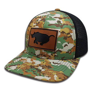 Casquettes de camionneur ajustables avec logo en cuir personnalisé, polyester, coton, camouflage, gorras, casquette de camionneur originale, 112 casquettes de camionneur - Product Image 1