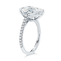 Gemnel Argent 925 Fabrication Bijoux fins Poire Zircon blanc Bague de fiançailles Femme Mariage