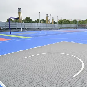 TPE di chuyển FIBA sân bóng rổ chuyên nghiệp gạch lát sàn cho sàn thể thao ngoài trời sử dụng