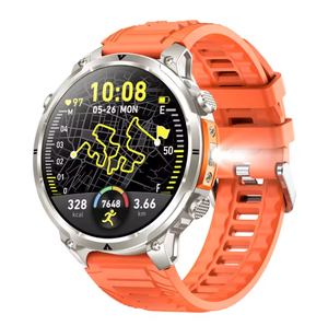 MK100 GPS Smart <strong>Watch</strong> <strong>With</strong> Flashlight 1.7Inch 10M Waterproof <strong>Compass</strong> Outdoor Air Pressure Men Health Smartwatch 2026 - Product Image 1