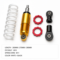 Amortisseur arrière de moto 260mm 270mm 280mm réglable en précharge pour Pit Bike Dirt Bike Quad ATV