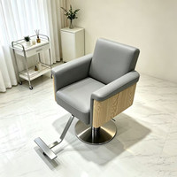 Fauteuil de Barbier en Cuir Nouveau Style avec Levage Rotatif - Design Minimaliste Moderne pour Salons de Coiffure et Barbiers - Vente Directe Usine