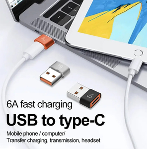 Adattatore OTG da USB-C femmina a USB maschio 6A per ricarica rapida e trasferimento dati, <span class=keywords><strong>convertitore</strong></span> di alimentazione per chiavette USB e telefoni cellulari - Product Image 4