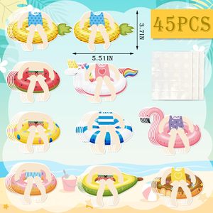 45 pièces <span class=keywords><strong>de</strong></span> découpes en carton d'été pour loisirs créatifs, décorations <span class=keywords><strong>de</strong></span> tableau d'affichage sur le thème <span class=keywords><strong>de</strong></span> la plage hawaïenne et du surf pour la salle <span class=keywords><strong>de</strong></span> classe - Product Image 3