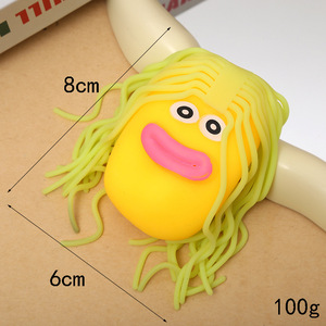 New Instant Noodle Head <b>Squishy</b> Toy Soft Squeeze Stress Relief Fidget Toy Popular Decompression Vent Toy Factory Wholesale - Product Image 2
