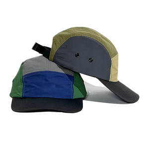 Customizable Quick Dry Breathable 5-Panel Polyester/Cotton Cap for Outdoor Sports Adventures Unstructured Adjustable Camping Cap - Product Image 1