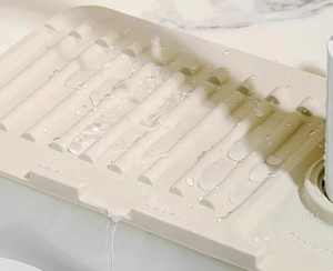 Tappetino Assorbente Riutilizzabile in Silicone <span class=keywords><strong>per</strong></span> Cucina e Bagno, Protezione Antigoccia e Paraspruzzi <span class=keywords><strong>per</strong></span> Rubinetto del Lavello - Product Image 5