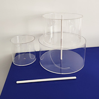 Soporte acrílico rellenable para pastel, 3 niveles