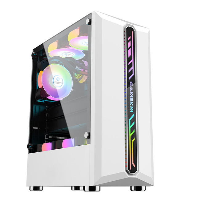 Professional Full Tower RGB LED Light Gaming PC Desktop Case Micro ATX with Aluminum Material Cooler Fan Computer Case & Towers