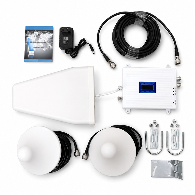 Outdoor Tri-Band 2G/3G/4G Mobile Signal Booster 900/1800/2100Mhz Repeater Amplifiers for GSM LTE 5G Networks
