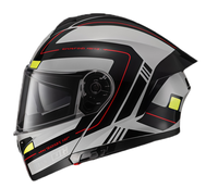Casque de moto modulaire avec mentonnière relevable, certifié DOT ECE, avec visière transparente de classe optique