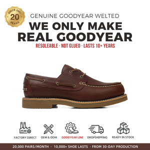<span class=keywords><strong>Chaussures</strong></span> <span class=keywords><strong>bateau</strong></span> Goodyear Welt en cuir marron pour hommes – Été, <span class=keywords><strong>Hiver</strong></span>, Toutes Saisons – Vente en gros directe usine – Production de masse - Product Image 1
