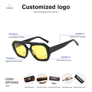 Omelle Moda Gafas de Sol de lujo 2024 Aviación Acetato Gafas de sol Color tortuga Gafas de sol Verde TAC Lente Sol polarizado - Product Image 6