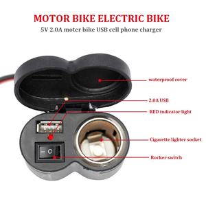 Prise allume-cigare 12V pour <span class=keywords><strong>moto</strong></span>, étanche, montage sur guidon, <span class=keywords><strong>adaptateur</strong></span> allume-cigare, <span class=keywords><strong>chargeur</strong></span> USB - Product Image 3