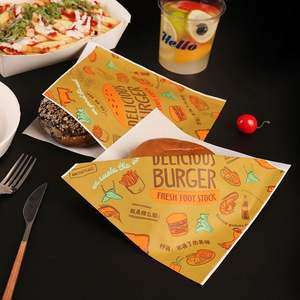 Bolsas de Papel Desechables Personalizadas de Alta Calidad, Reciclables, Resistentes al Aceite y de Grado Alimenticio para Envasado de Hamburguesas en Restaurantes de Comida Rápida - Product Image 5