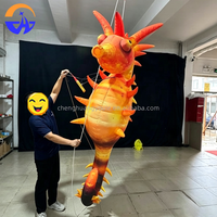Modèle de hippocampe gonflable personnalisé pour publicité extérieure, centres commerciaux, carnavals, événements et spectacles, avec souffleur