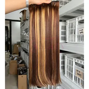 Raw Vietnamese Human Hair Bone Straight Weave SDD Piano Color Virgin Human Hair Vendors Bundles Wholesale Hair Supplier