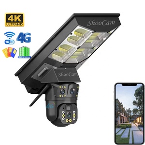 8mp רחוב סולארי עם מצלמת cctv 4g חזון לילה עמיד למים חיישן תנועה 4k מצלמות אבטחה הוביל מנורה חיצונית - Product Image 1