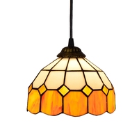 Plafonnier led simple au style européen nord, lustre rétro, en verre coloré, pour restaurant, style méditerranéen, orange, pour couloir ou balcon
