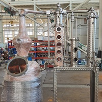 Équipement de distillation en acier inoxydable SUS304/cuivre pour grappa et alcool, machine de distillerie 300L 500L 1000L 2000L pour spiritueux artisanaux