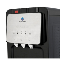 Elégant distributeur d'eau intelligent à lumière LED purificateur d'eau électrique en acier inoxydable avec capteur de charge au fond type chaud et froid-pour les hôtels
