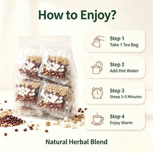 Tisane <span class=keywords><strong>Pré</strong></span>-Infusée de Haricot Rouge, Coix et Poria – Mélange Naturel Prêt à Infuser en Sachets – Sans Gluten, Riche en Fibres pour Adultes - Product Image 6