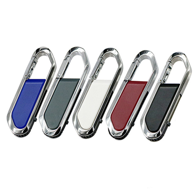 Factory Custom Metal Usb Flash Drive Hook Buckle Carabiner Keychain Usb Flash As Promotional Gifts