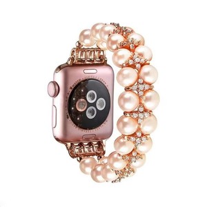 Bracelets de montre en perles de luxe pour <span class=keywords><strong>Apple</strong></span> <span class=keywords><strong>Watch</strong></span> Band bijoux série 6 SE 5 4 3 2 1 <span class=keywords><strong>bracelet</strong></span> de mode pour IWatch femmes <span class=keywords><strong>Bracelet</strong></span> Bling - Product Image 3