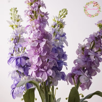 Fleur artificielle de jacinthe à longue tige, fleur artificielle de delphinium pour décoration de mariage, violet