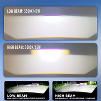 Luces LED para Parrilla de Coche de 65W 6000K 3000K, Luces Auxiliares Externas para Vehículos Todoterreno