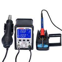 Station de soudage à air chaud YIHUA 995D+ avec trois emplacements de stockage pour la réparation de circuits imprimés, outil de précision