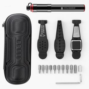 Bolsa de Almacenamiento Portátil para Bicicleta, Negra, Plegable, con Bomba de Aire para Neumáticos, Herramientas de Reparación, Porta Botella de Agua de Aleación de Aluminio - Product Image 3