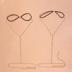 Gros géométrique or ruban ton diamant Sexy jambe chaîne Club fête accessoires <span class=keywords><strong>cuisse</strong></span> chaînes corps chaînes <span class=keywords><strong>bijoux</strong></span> - Product Image 5