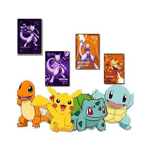 YQ Offre Spéciale Qualité Supérieure Pikachu Pas Cher Amusant Art Fournisseur en Gros Pokémon Évolution Pokémon Pokédex Édition Limitée Grandes Cartes A6 - Product Image 1
