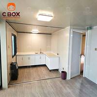Cbox 20 pieds, villa modulaire extérieure préfabriquée, maison mobile de style campagnard respirante avec toilettes, maison conteneur extensible portable