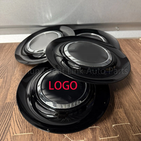 Enjoliveurs de roue flottants rotatifs avec logo chromé noir XXL 183mm compatibles avec Alfa Romeo Armani AZAD BS BMW Mini