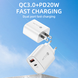 Adaptador de Viaje de Carga Rápida QC3.0 de 15W con Enchufe para EE. UU. y UE, Gran Venta, Cargador USB C de 20W para iPhone 15 14 <span class=keywords><strong>13</strong></span> 12 11 20W Max BLN - Product Image 2