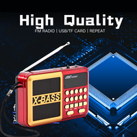 H666Bt Joc Radio Mp3 Full Bass portabel kecil, Radio Fm dapat diisi ulang dengan Slot kartu Sd