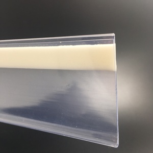 Meethoope 20 ~ 22mm H pvc plastica scaffale prezzo etichetta titolare striscia dati autoadesiva per ripiano in legno 25mm H - Product Image 5