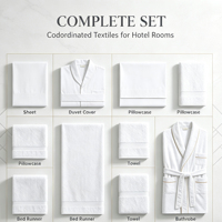 Ensemble de literie d'hôtel de luxe, draps 100% coton, 300TC, blanc, ensemble de housse de couette 4 pièces, ensemble de draps en coton, linge d'hôtel en gros