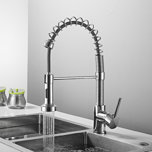Single Handle Pull Out Sprayer Kitchen Tap Faucets Hot and Cold Water Pull <b>Down</b> Spring Kitchen Mixer AT9804 Kitchen Mixer - Product Image 4