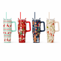 Cadeau : Tasse isotherme en acier inoxydable, isolée sous vide, anti-fuite, avec poignée portable, gourde isotherme, gobelet Simply Modern