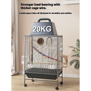 Xuan Feng Luxury Bird Villa di alta qualità in metallo solido gabbia per pappagalli <span class=keywords><strong>domestici</strong></span> con chiusura a bottone a prova di schizzi nuovo Design - Product Image 4