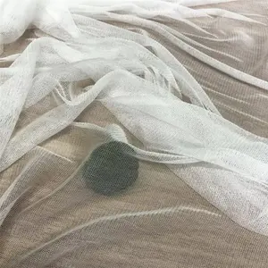Light Transparent Soft 100% Pure Silk Mesh Natural Silk Tulle Fabric for Wedding Bride Veil