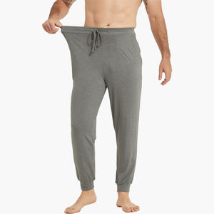 Pantalones de Pijama de Bambú para Hombre, Tallas Grandes, Pantalones de Descanso Personalizados con Bolsillos - Product Image 1