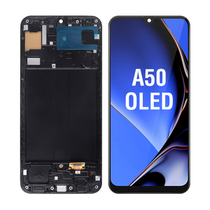 Pantallas OLED para Teléfono, LCDs para <span class=keywords><strong>Samsung</strong></span> A30 <span class=keywords><strong>A50</strong></span> A50s con Marco, Pantalla Táctil Digitalizadora, Repuestos de Ensamblaje - Product Image 1