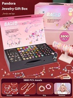 Kit de maquillage pour enfants Yasni, ensemble de bijoux en perles DIY fait main, bracelet et collier en plastique créatif pour filles, cadeau de créateur pour enfants